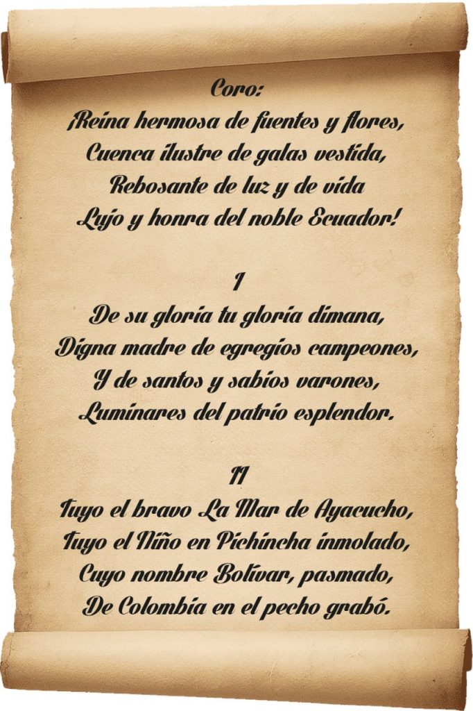 LETRA: Dr. Luis Cordero   MÚSICA: Luis Pauta Rodríguez